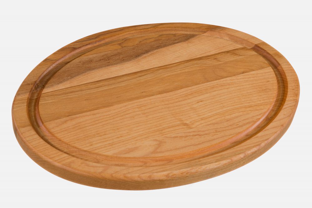 oval board with edge grain